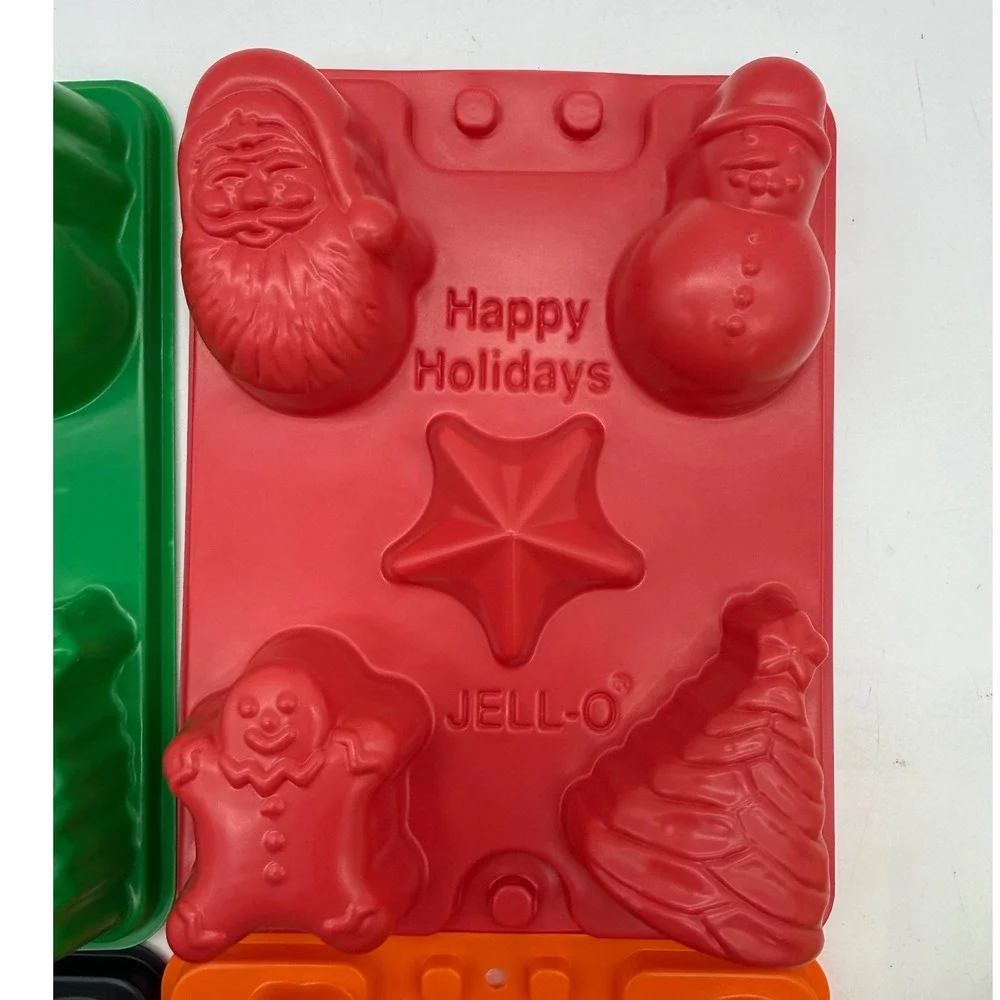 Vintage Jell-O Jigglers Molds Lot 5 Halloween Christmas Easter Holiday Trays